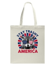 Stay trashy America Tote Bag tile