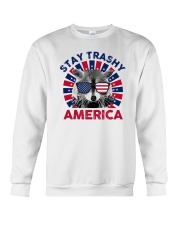 Stay trashy America Crewneck Sweatshirt tile