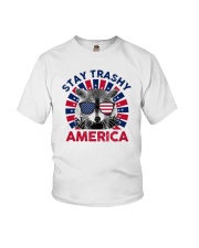 Stay trashy America Youth T-Shirt tile