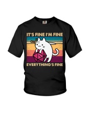 It's Fine I'm Fine Everything's Fine Youth T-Shirt tile