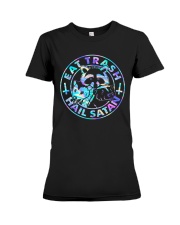 Eat Trash Hail Satan Premium Fit Ladies Tee tile
