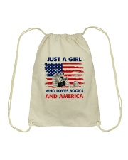 Just A Girl Who Loves Books Drawstring Bag tile