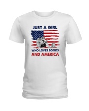 Just A Girl Who Loves Books Ladies T-Shirt tile