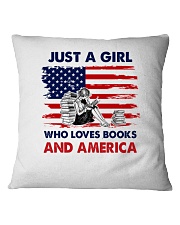 Just A Girl Who Loves Books Square Pillowcase tile