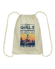 Some Girls Go Running And Drink Too Much It's Me Drawstring Bag tile