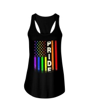 American Gay Pride Rainbow Flag Ladies Flowy Tank tile