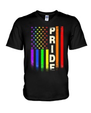 American Gay Pride Rainbow Flag V-Neck T-Shirt tile