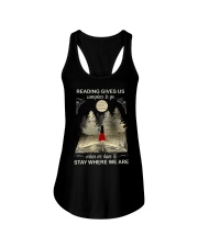 Reading gives us someplace to go Ladies Flowy Tank tile