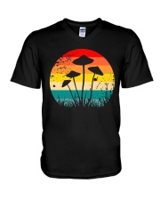 Magic Mushrooms Retro V-Neck T-Shirt tile