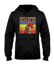 LGBTQ pride Stop staring at my cock Hooded Sweatshirt tile