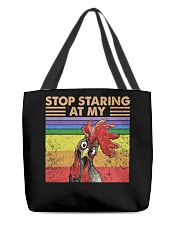 LGBTQ pride Stop staring at my cock All-Over Tote tile