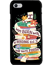 I was born with a reading list Phone Case tile
