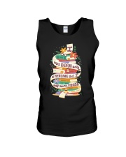 I was born with a reading list Unisex Tank tile