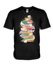 I was born with a reading list V-Neck T-Shirt tile