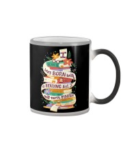 I was born with a reading list Color Changing Mug tile