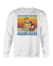 Cat shut the fucupcakes Crewneck Sweatshirt tile