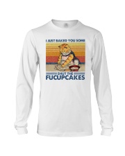 Cat shut the fucupcakes Long Sleeve Tee tile