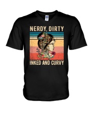 Nerdy Dirty Inked and Curvy V-Neck T-Shirt tile