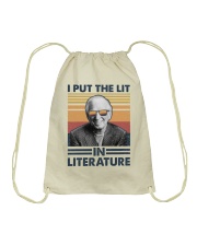 I Put The Lit In Literature Sidney Sheldon Drawstring Bag tile