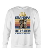 I Am a Dad Grandpa And A Veteran Nothing Scares Me Crewneck Sweatshirt tile
