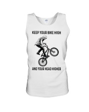 Keep your bike high Unisex Tank tile