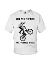Keep your bike high Youth T-Shirt tile