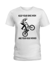 Keep your bike high Ladies T-Shirt tile