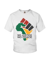 No Justice No Peace Black Lives Matter Youth T-Shirt tile