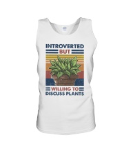 Introverted But Willing to Discuss Plants Unisex Tank tile