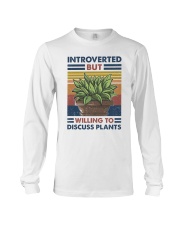 Introverted But Willing to Discuss Plants Long Sleeve Tee tile