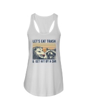 Let It Trash And Get Hit By A Car Ladies Flowy Tank tile