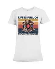 Cigar Life Is Full Of Important Choices Premium Fit Ladies Tee tile
