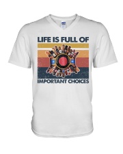 Cigar Life Is Full Of Important Choices V-Neck T-Shirt tile