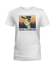 Cigar Social distancing Ladies T-Shirt tile