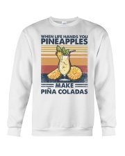 When life hands you pineapples make pina coladas Crewneck Sweatshirt tile