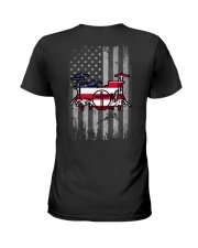 Drum US Flag Back Ladies T-Shirt tile