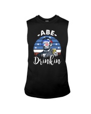 America Flag Abe Drinkin Independence Day Sleeveless Tee tile