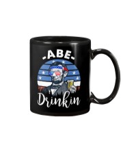 America Flag Abe Drinkin Independence Day Mug tile