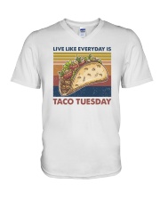 Live like everyday is Taco Tuesday V-Neck T-Shirt tile