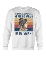 Girls should never be afraid to be smart Crewneck Sweatshirt tile