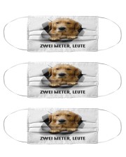 Six feet people Golden retriever Cloth Face Mask - 3 Pack front
