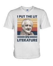 I Put The Lit In Literature J R R Tolkien V-Neck T-Shirt tile
