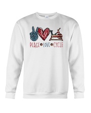 Peace Love Cycle Crewneck Sweatshirt tile