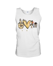 Peace Love Horror Movies Unisex Tank tile