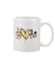 Peace Love Horror Movies Mug tile