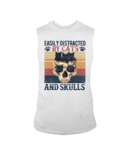 Easily Distracted By Cats and Skulls Sleeveless Tee tile