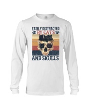 Easily Distracted By Cats and Skulls Long Sleeve Tee tile
