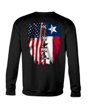 Texas Amercia Flag 4th Of July Crewneck Sweatshirt tile
