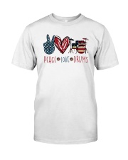 Peace Love Drums Classic T-Shirt front