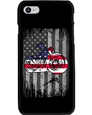 Motorcycle US Flag Back Phone Case tile